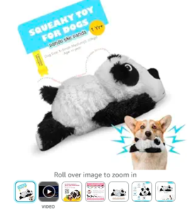 The Panda Soft Squeaky Plush Dog Toy